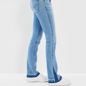 American Eagle Outfitters Blue Flare Wide Leg Jeans